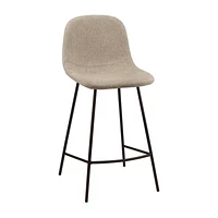 Fabric and Metal Bar Stool