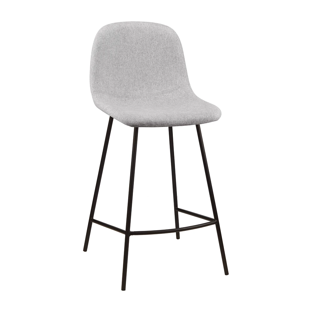 Fabric and Metal Bar Stool