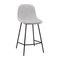 Fabric and Metal Bar Stool