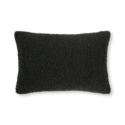 Green Doodle Boucle Lumbar Throw Pillow