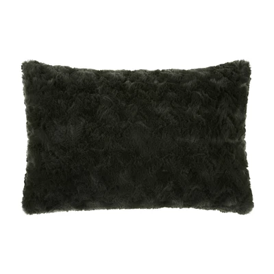 Green Sheep Faux Fur Decorative Lumbar Pillow