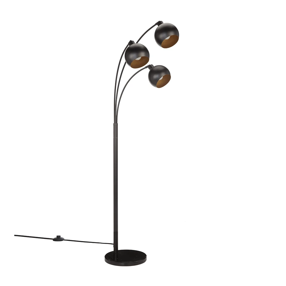 Metal Floor Lamp with 3 Metal Globes