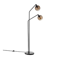 2-Head Glass Floor Lamp