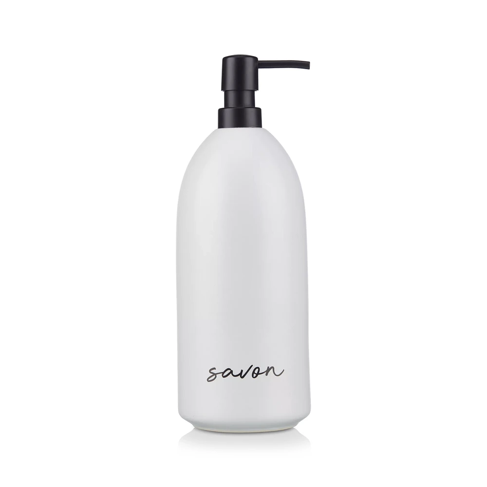 Ceramic Soap Dispenser with Typography