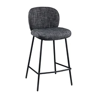 Fabric and Metal Bar Stool