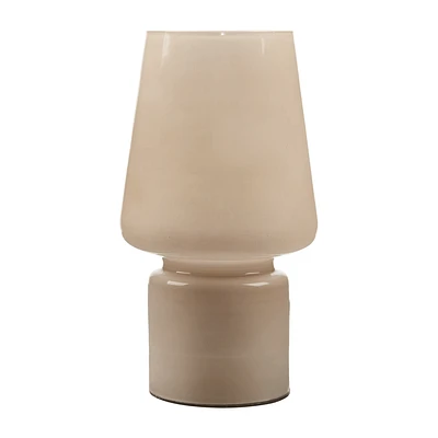 Beige Glass Table Lamp