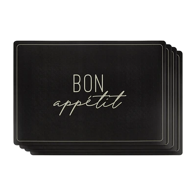 Set of 4 Bon Appétit Placemats