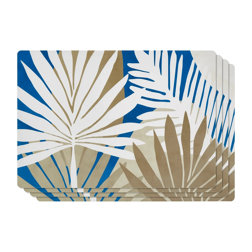 Set of 4 Leaf Print Placemats