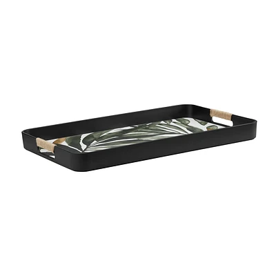 Serving Tray with Leaf Print