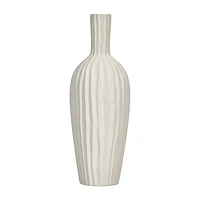 Ceramic Ribbed Table Vase