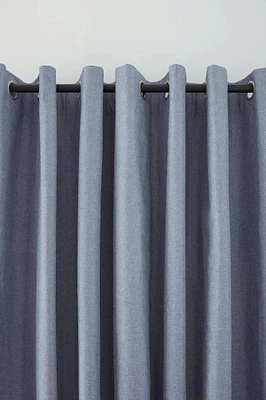 Blue Chambray Blackout Curtain