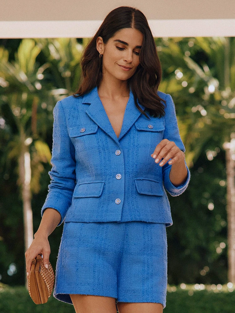 Claudie Tweed Jacket Plaid