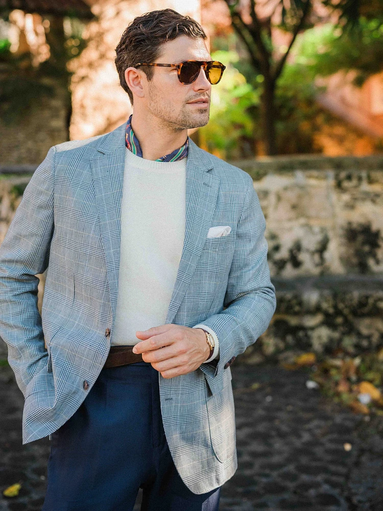 McCown Wool & Linen Sport Coat Glen Plaid