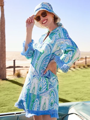 Maya Terrycloth Dress Moroccan Paisley