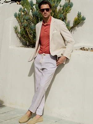 Callistair Linen Pants Hairline Stripe