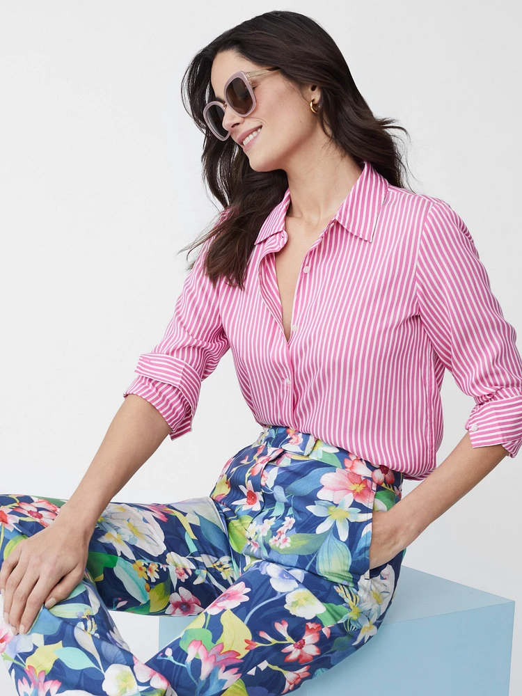 Denver Silk Shirt Stripe