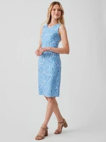 Sophia Sleeveless Dress Patterned Leaves Geti