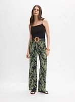 Paisley Wide-Leg Pants