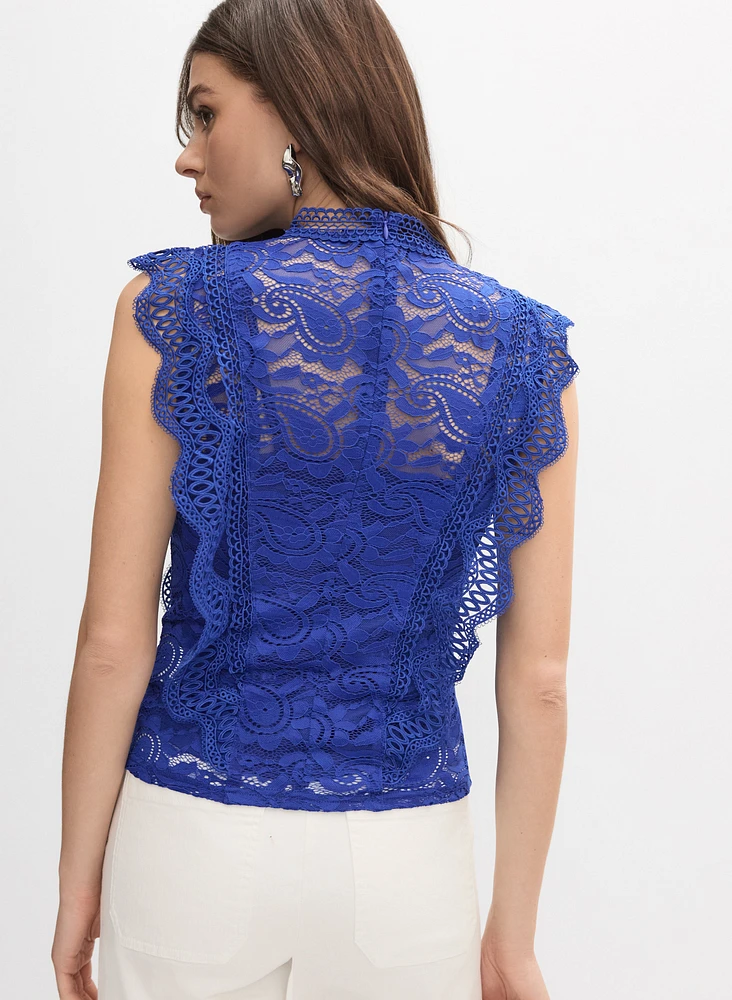 Frank Lyman - Floral Lace Pullover