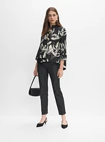 Joseph Ribkoff - Floral Asymmetric Swing Jacket