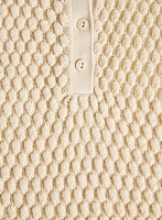 Sleeveless Knit Polo Top