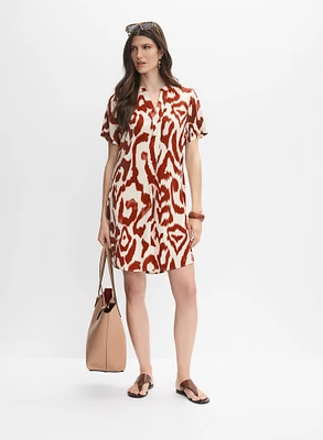 Robe courte à motif abstrait