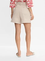 Short en denim à ceinture
