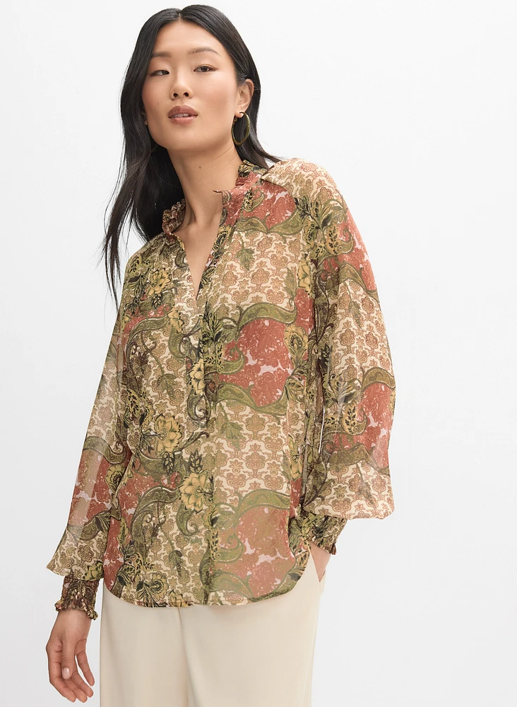 Paisley Print Blouse