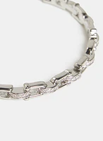 Bracelet jonc à liens et pierres