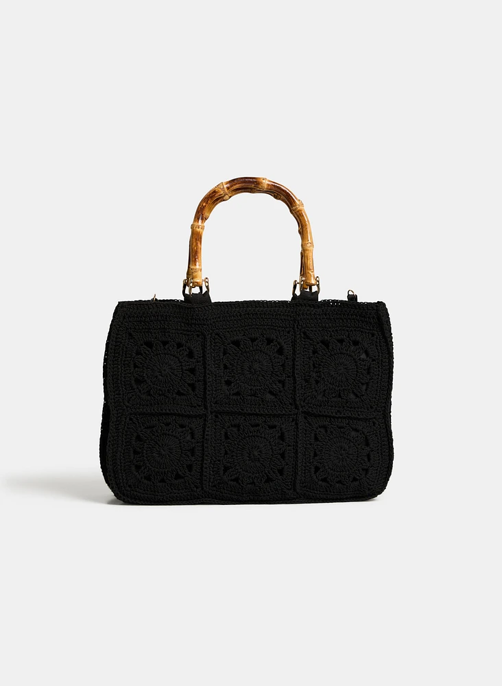Sac à main à sangle en bambou