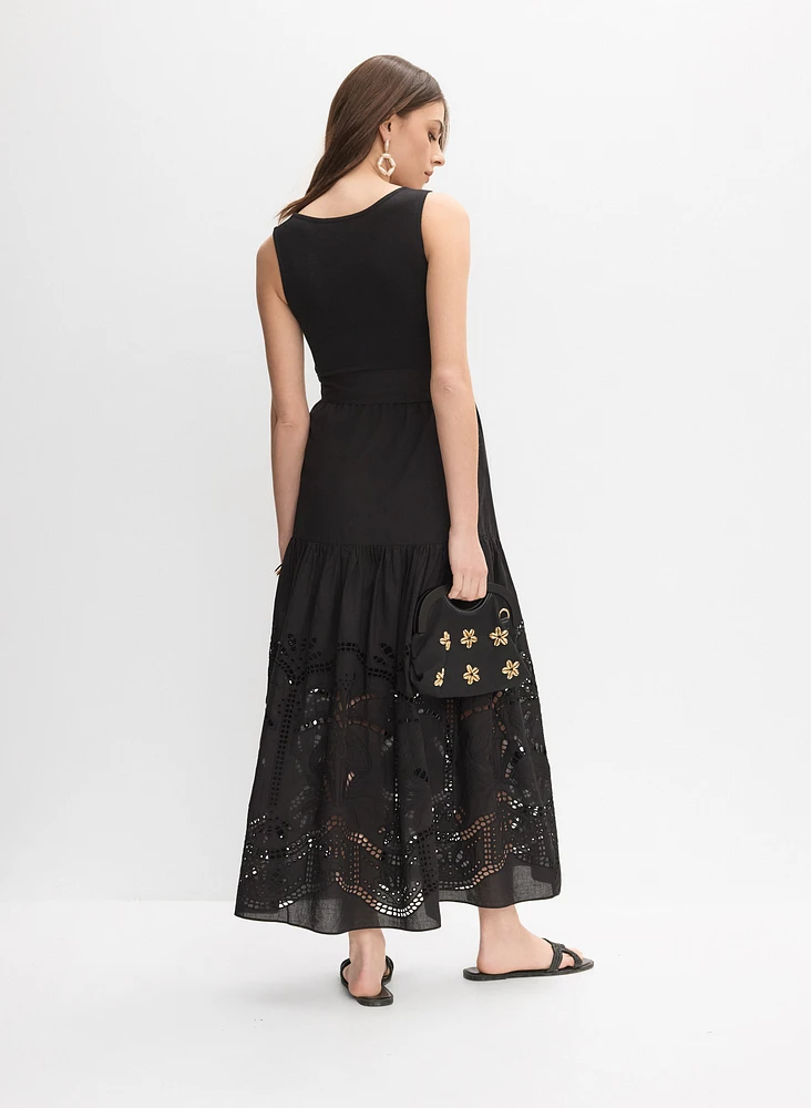 Cotton Cutout Maxi Dress