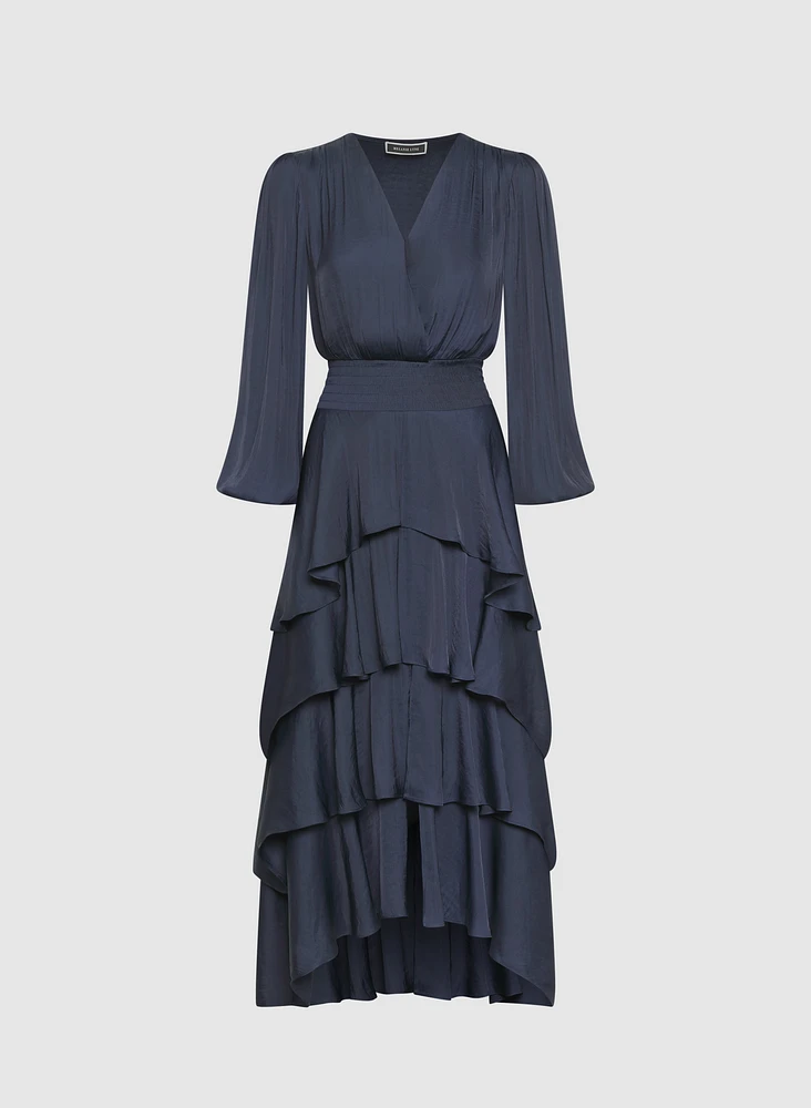 Tiered Satin Dress