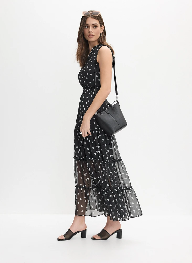 Robe maxi à pois