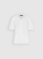 Puff Sleeve Button-Down Blouse