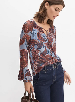 Paisley Bell Cuff Top