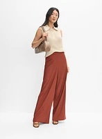 Sleeveless Knit Polo Top