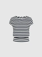 Smocked Hem T-Shirt