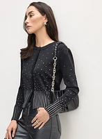 Scattered Stone Embellished Cardigan
