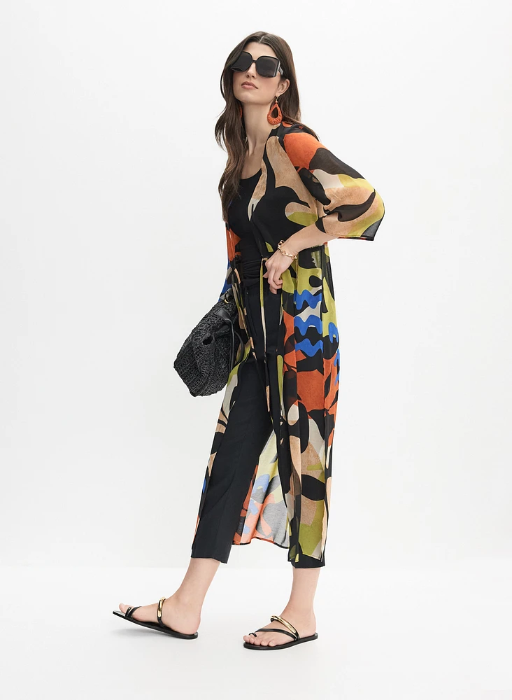 Printed Chiffon Maxi Top
