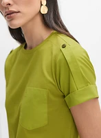 Satin Detail T-Shirt