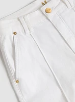 Capri en denim à jambe droite