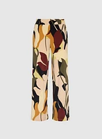 Abstract Wide-Leg Pants