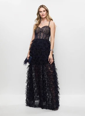 BA Nites - Robe de soirée étagée à corset