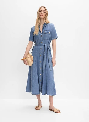 Robe midi en Tencel