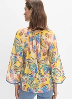 Abstract Floral Blouse