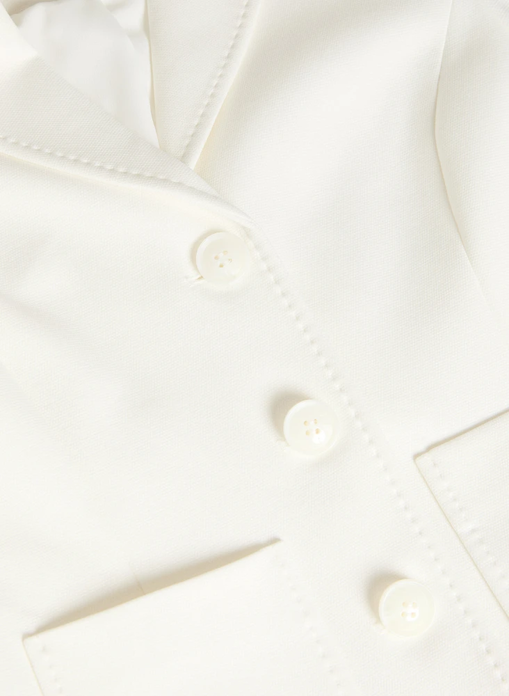 Cropped Rounded Hem Jacket