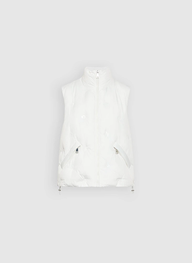 Veste matelassée à détail de paillettes