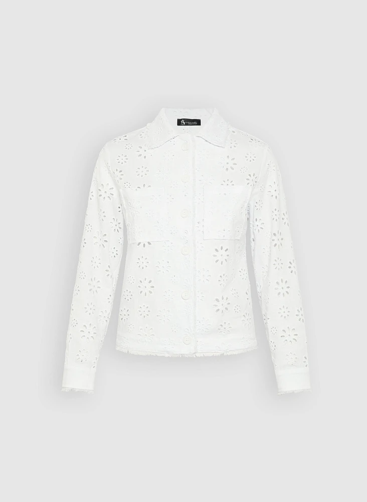 Veste à broderies florales