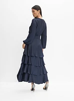 Tiered Satin Dress
