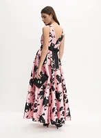 Floral Bow Embellished Gown